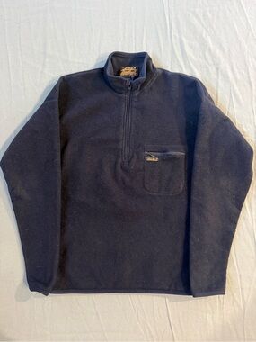 Men's Vintage 90's Eddie Bauer Quarter Zip Fleece Jacket M
